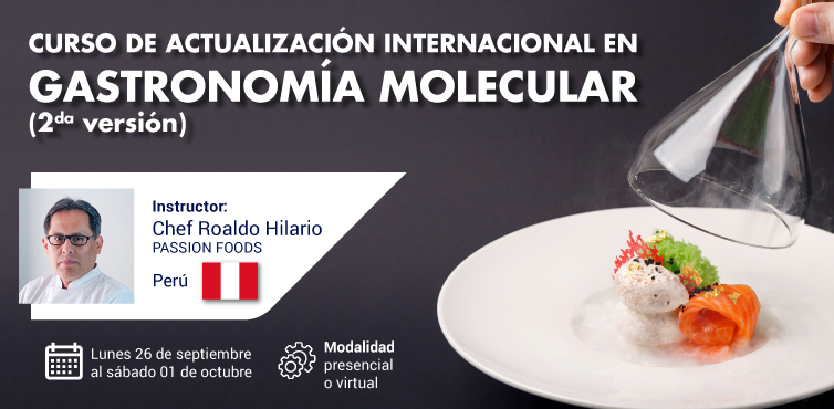 CURSO DE ACTUALIZACIÓN INTERNACIONAL EN GASTRONOMÍA MOLECULAR (2DA VERSIÓN)