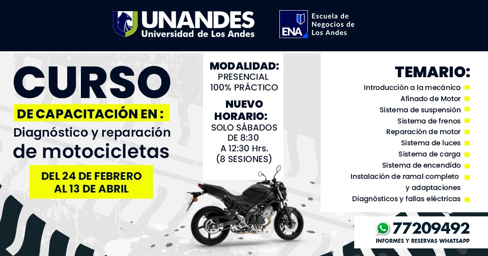 DIAGNÓSTICO Y REPARACIÓN DE MOTOCICLETAS